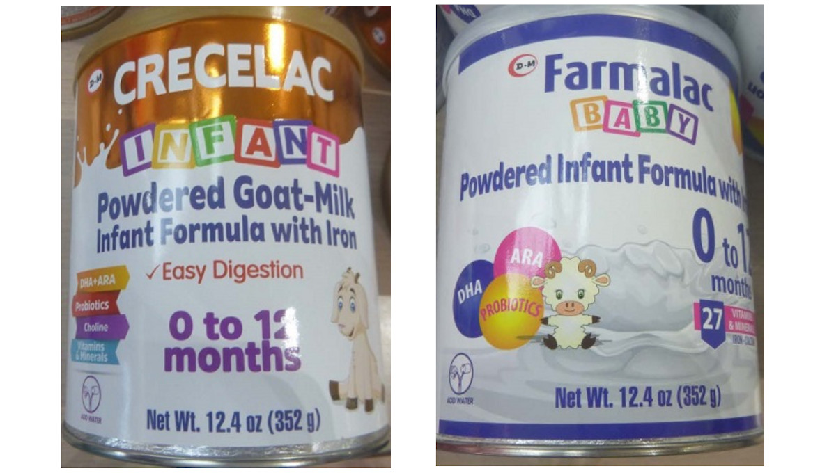 recalled Crecelac infant formula Farmalac