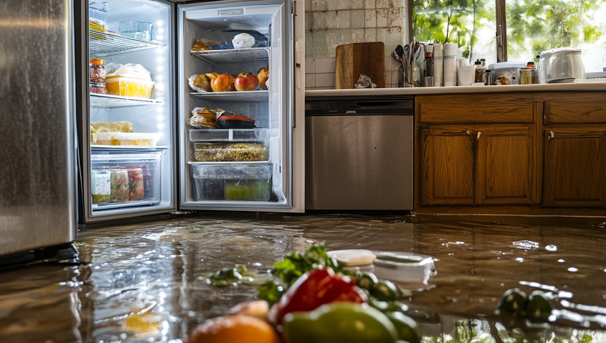 flooded kitchen