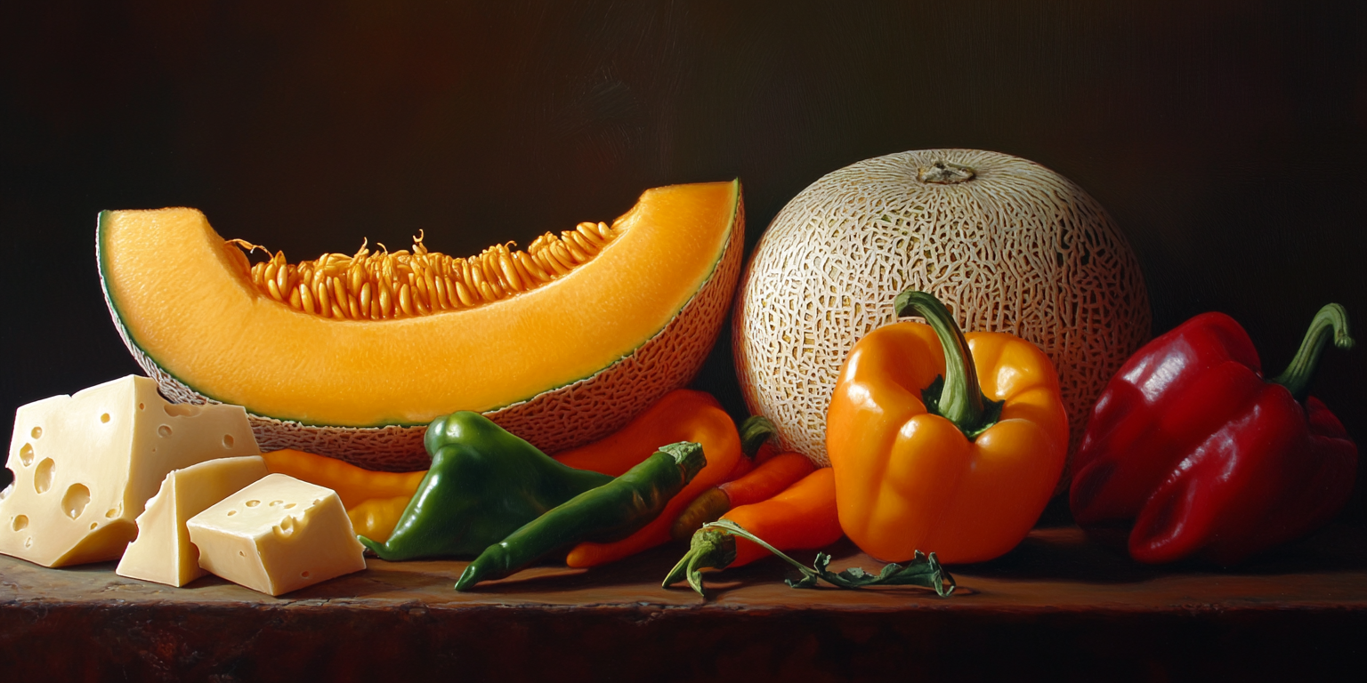 u1272729531_cheese_cantaloupes_and_peppers_alert_--ar_21_--v__4202c190-29a2-470e-a83a-4cace341b187_3