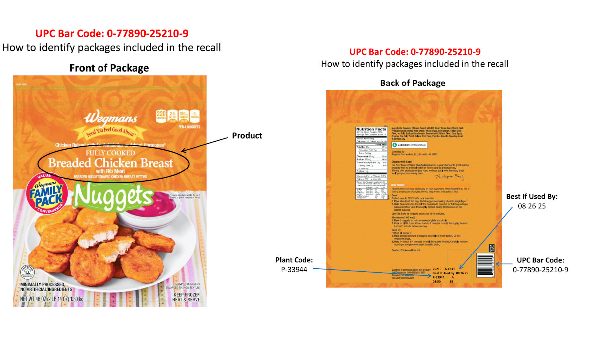 recalled Wegmans chicken nuggets